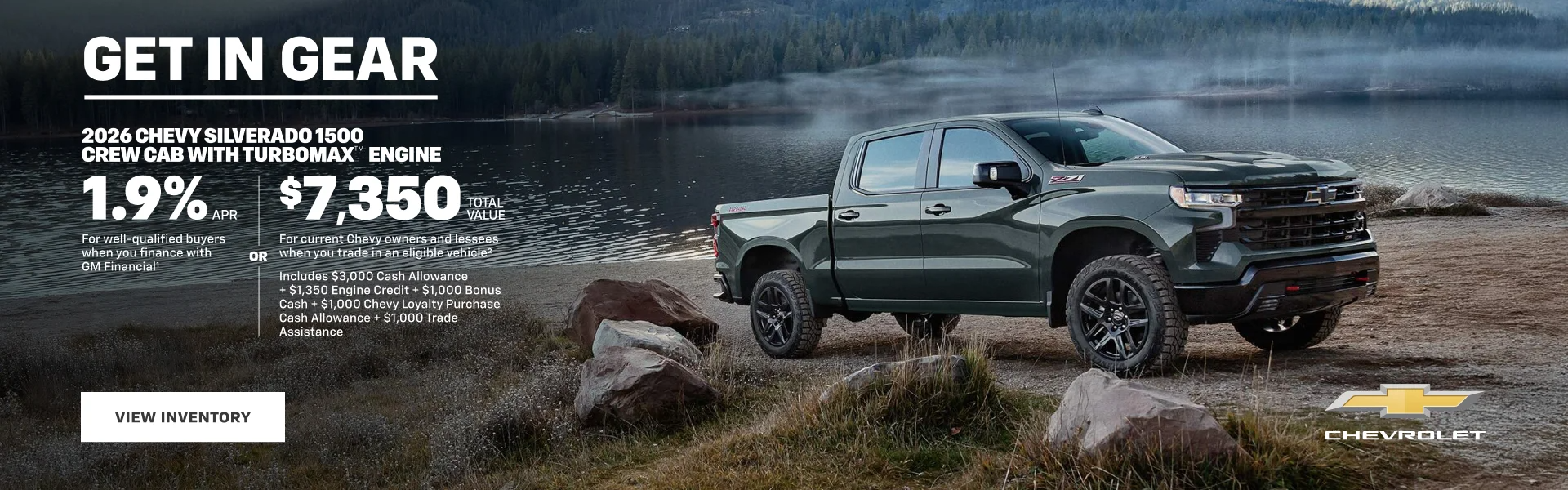 2026 Chevy Silverado 1500 Crew Cab with TurboMax Engine. 1.9