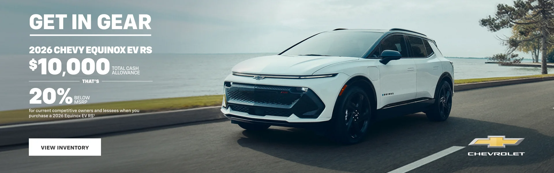 2026 Chevy Equinox EV RS. $10,000 Total Cash Allowance. That