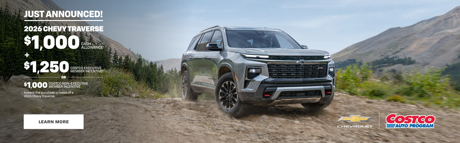 2026 Chevy Traverse. $1,000 CASH ALLOWANCE PLUS $1,250 